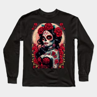 Catrina de Rosas Long Sleeve T-Shirt